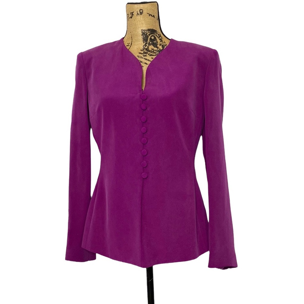 Jones New York Pink Silk Button Professional Suit Blazer
Size 10